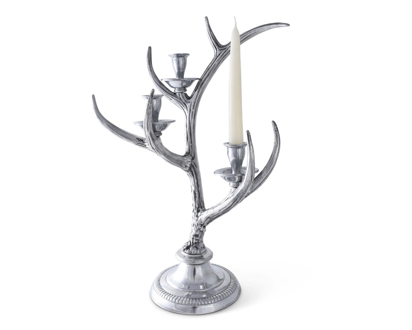 Silver Candle stick made to look like Antlers