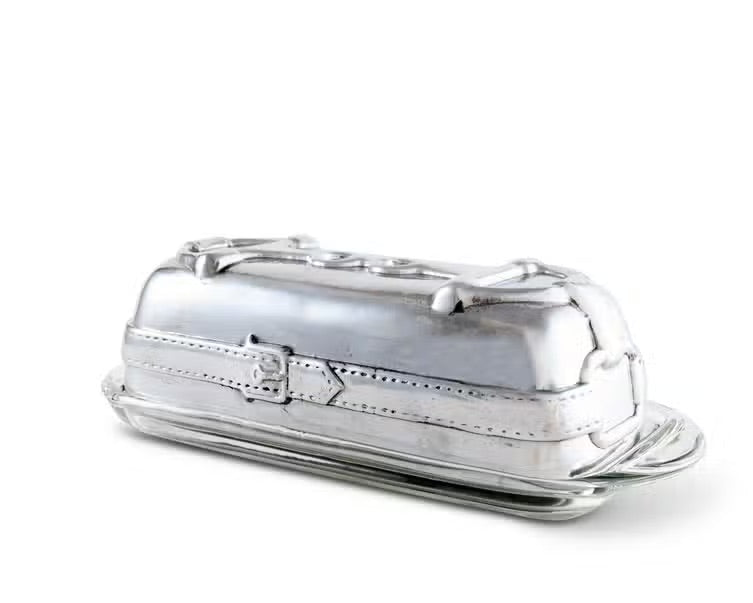 Equestrian Silver Butter Dish