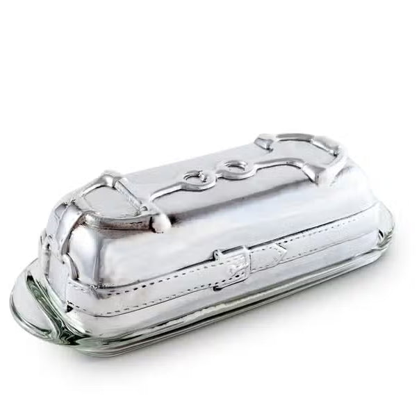 Silver Equestrian Butter DIsh