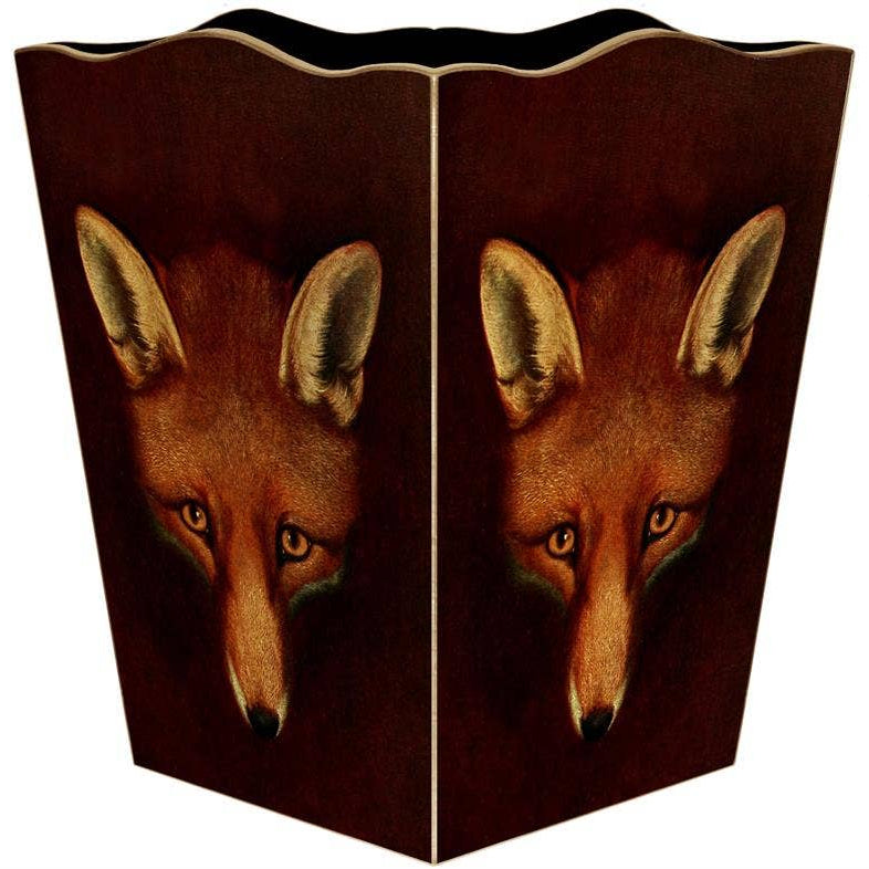 Marye Kelley Fox Waste Basket