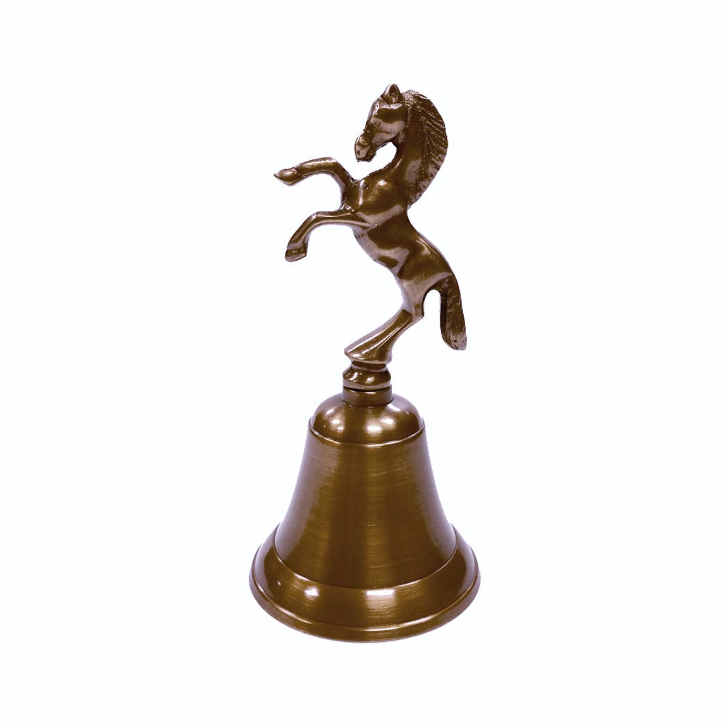 Antiqued Brass Horse Bell 3