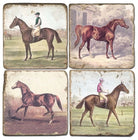 old fashion race horse ceramic coasters