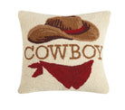 Cowboy hat and scarf pilow