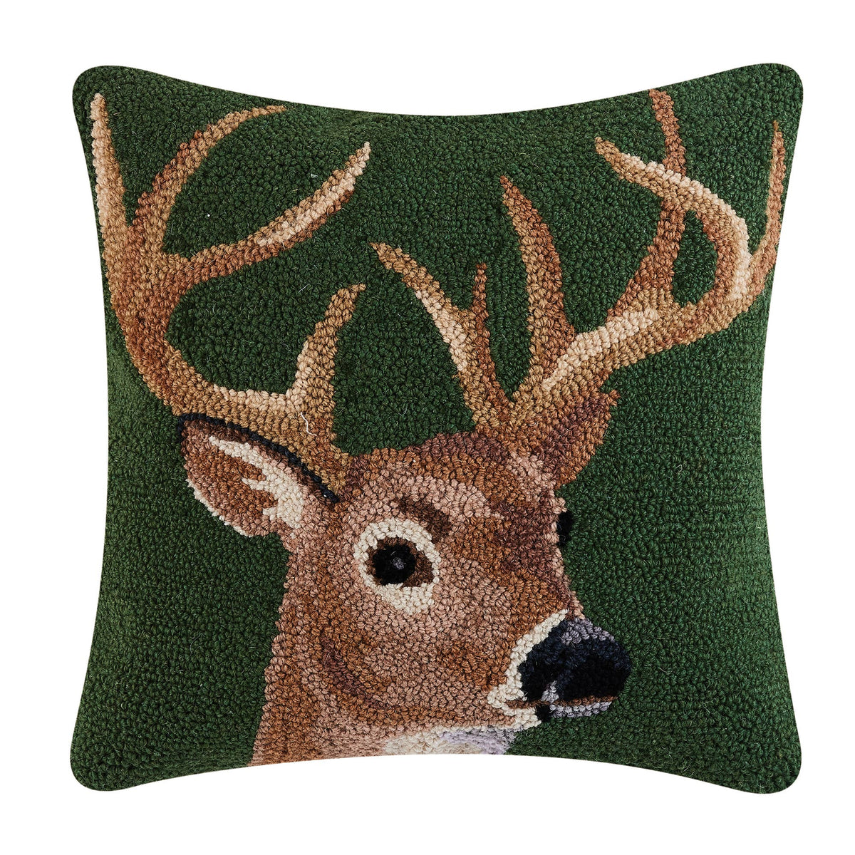 Deer head needle point pillow