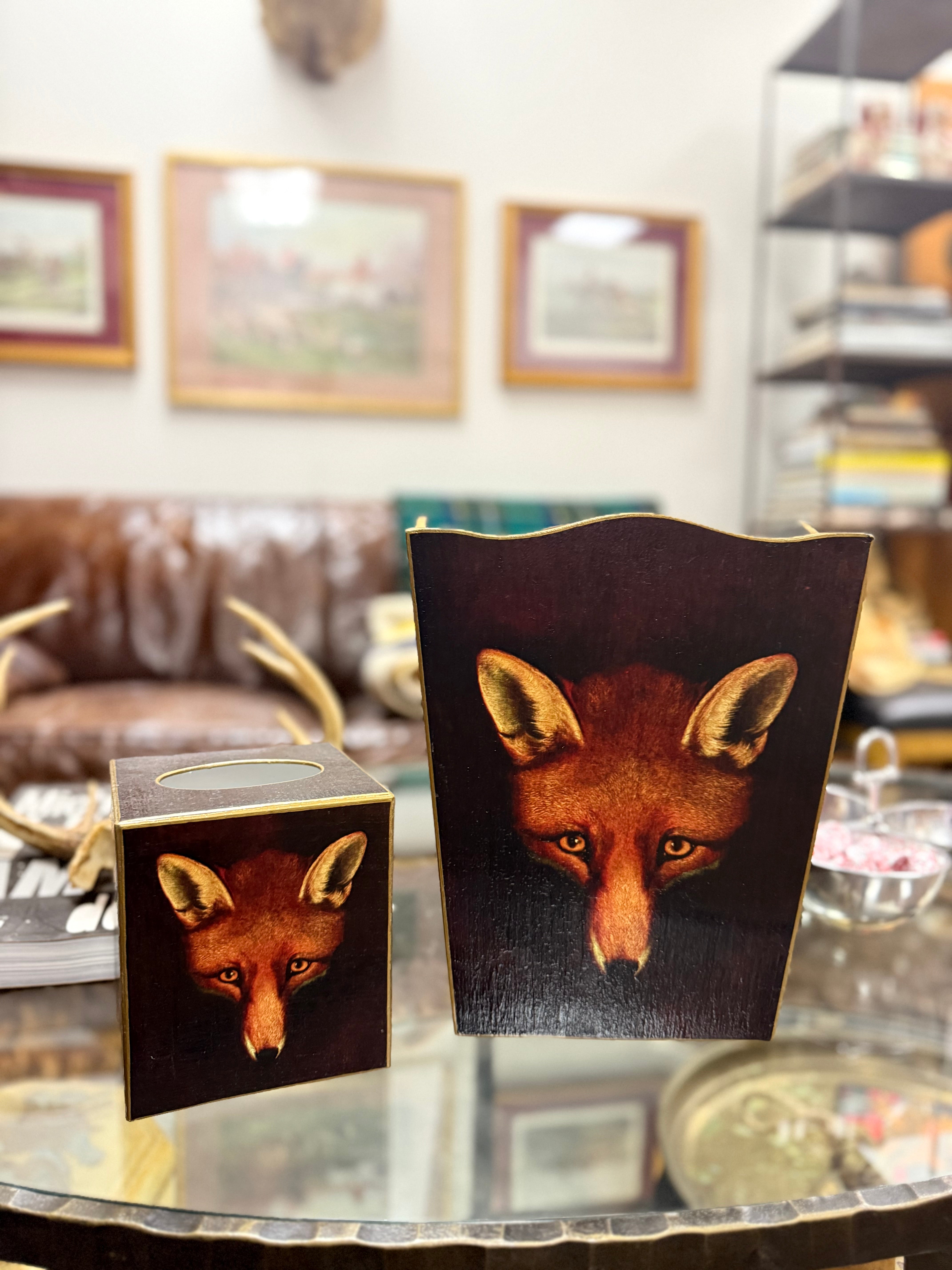 matching Fox tissue and wastebasket