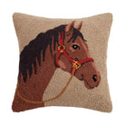 bay horse pillow needlepoint