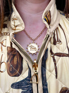 Jumping horse pendant necklace