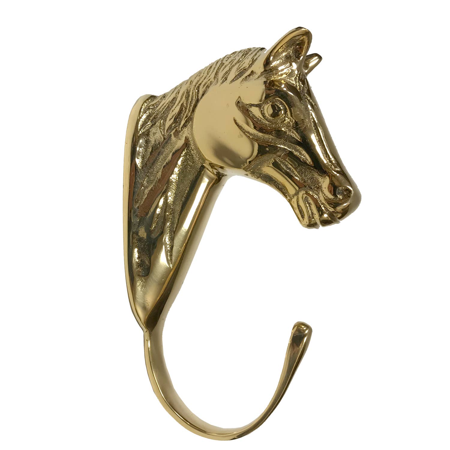 Polished Brass Horse Head Hanger 4