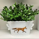 Running Fox oblong planter in White