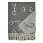 Equestrian inspired shawl with horse bit design