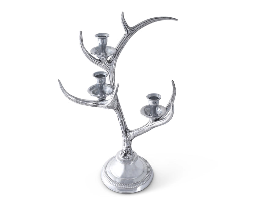 Antler Candle Stick in Silver